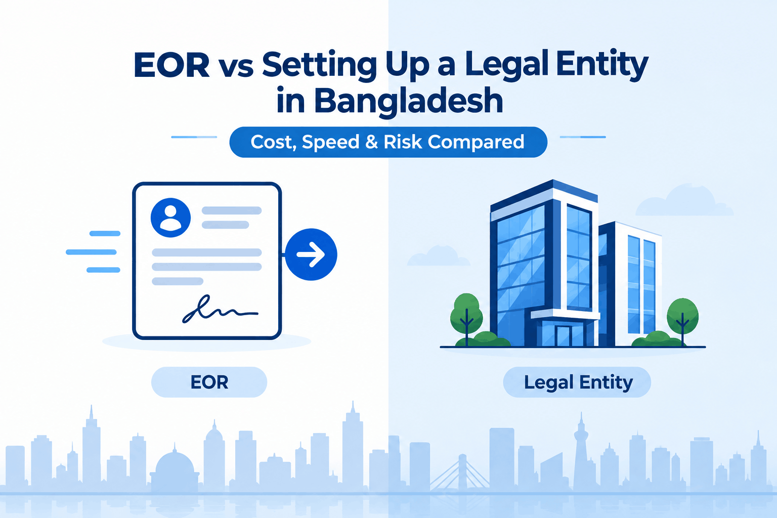 EOR vs Setting Up a Legal Entity in Bangladesh: Cost, Speed & Risk Compared